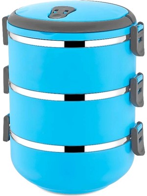 Kocadal Mavi 3lü Sefer Tası Saklama Kabı 1.8lt (5047)