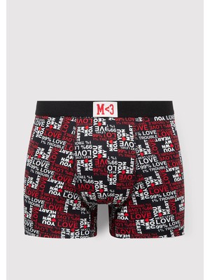 Mavi Baskılı Siyah Boxer 0912242-900