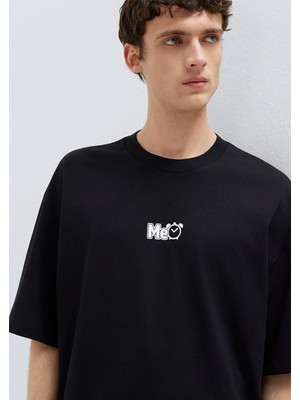 Mavi Me Baskılı Siyah Tişört 0613377-900