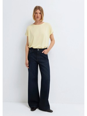 Mavi Soft-Premium Sarı (TENCEL™) Liyosel Karışımlı Basic Tişört 167245-84571