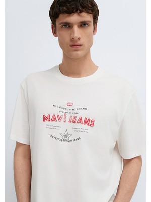 Mavi Mavi Jeans Baskılı Ekru Tişört 0613597-70057