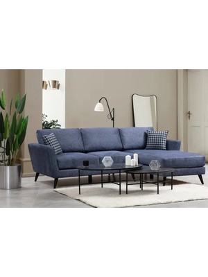 Vivense Vals Köşe Koltuk, Mavi, Sağ Köşe