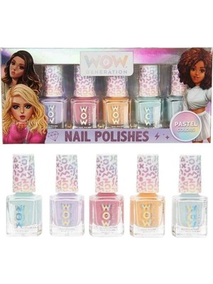 AyrStore Buğz S00086712 - Wow Generation Pastel Renkli 5li Oje Seti