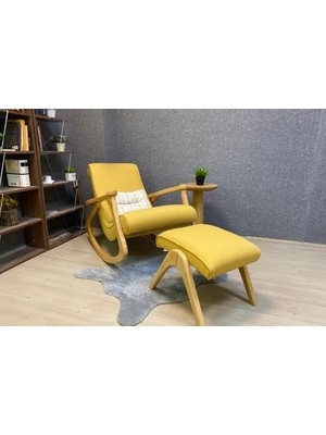 Vivense Ekol Sallanan Sandalye, Sarı, Dişbudak, Naturel Ayak