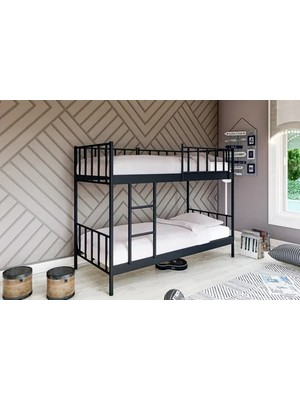 Vivense Ayrılabilir Çiftli Ranza, Siyah, Gm 126