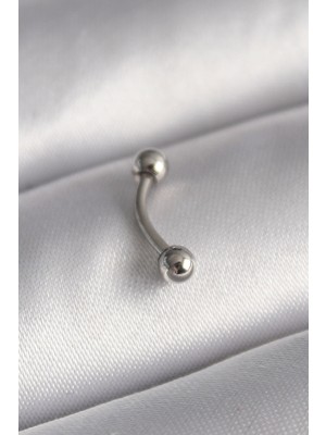 Ulugo 316L Çelik Gümüş Renk Topçuk Model Piercing - Lisinya