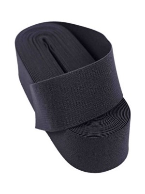 Ulugo Siyah  - 3cm Paça Lastik Geniş 10MT. (5224)