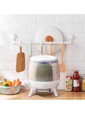 Ulugo 6 Bölmeli 360 Derece Dönebilen 6 Lt Bakliyat Organizeri (5224)