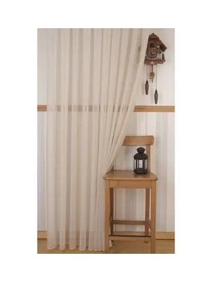 Vivense Massarelli Pamuk Dokulu Tül Bej Pilesiz 100X260