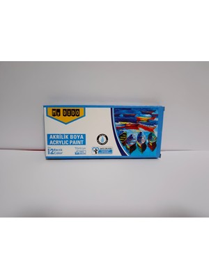 Ulugo Akrilik  Boya 12 Renk  Tüp