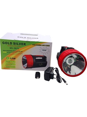 Ulugo 15W LED 2in1 Uzun Aramalı Adaptör Şarjlı El Feneri Projektör (5224)