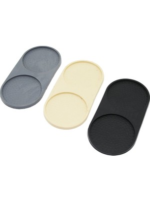 Ulugo 2 Bölmeli   Oval   Renkli Silikon  Yağdanlık - Sabunluk Altlık  12 x 24.5cm (5224)
