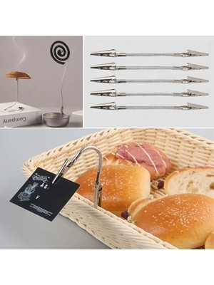 Ulugo Paslanmaz Çelik Çift Kafa Timsah Klips – Isıya Dayanıklı Sinek Kovucu Bobin Tutucu &amp;amp; Kağıt Not Sabitleyici, Kıvrılabilir Esnek Gövdeli Aparat (5224)