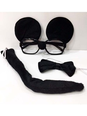 Ulugo Mickey Mouse Gözlüğü Papyonu Kuyruğu Seti (5224)