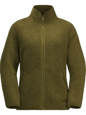 Jack Wolfskin High Curl Kadın Yeşil Outdoor Ceketi