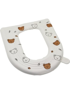 Ulugo Klozet Oturak Kılıfı Desenli Eva Ped Oturak Kaldırma Kulaklı Yapışkanlı - 1 Adet Gönderilir - Desen Seçeneği Yoktur (5224)