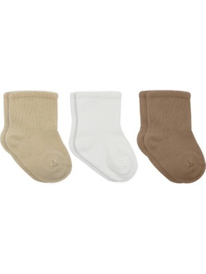 Belle Fusion Mey Ithalat® Dog Boy 3'lü Penye Soket Çorap 10134 Bej