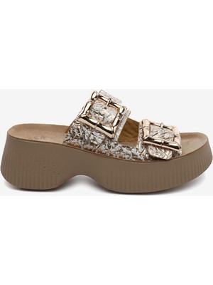 Greyder Kadın Rose Altın Hakiki Deri Terlik 5Y2YT59207