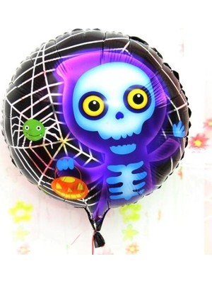 Ulugo Halloween Iskelet Hayalet Folyo Balon 18 Inç