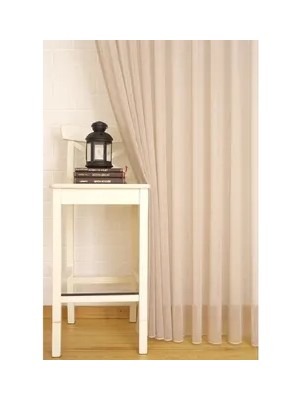 Vivense Massarelli Keten Tül Pudra Rengi 1-2 Seyrek Pile 100X260