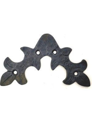 Ulugo Antika Tarz Dekoratif Pirinç Yaprak Gönye - 100X110 Mm, Oksit