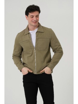 Pique 26EG1009 Erkek Gömlek Fermuar Kapamalı Erkek Gömlek