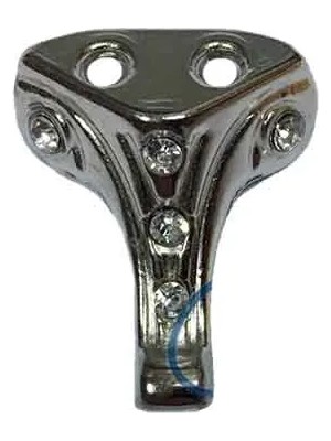 Ulugo Moda Taşlı Ahşap Sandık Ayağı, Kutu Ayak 2,5 cm - Nikel, 100 Adet