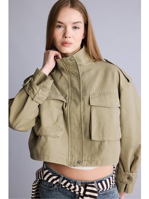 DeFacto Fermuarlı Kısa Pamuklu MONT H1557AX26SP