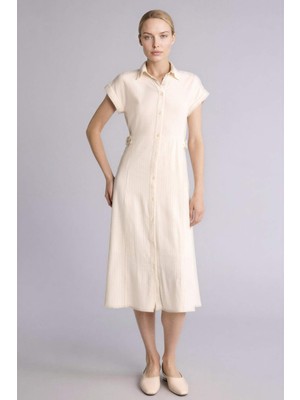 DeFacto Keten Karışımlı Elbise H1416AX26SM