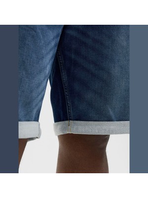 Jack & Jones Büyük Beden Normal Kesim Denim Sort - Rick