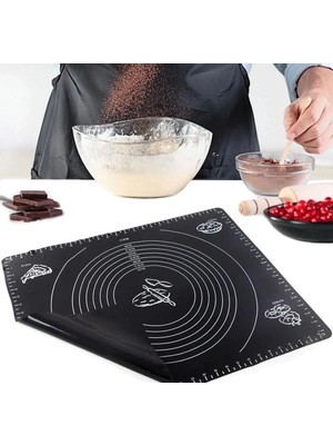 Senka Mey Ithalat® Silikon Çok Amaçlı Geniş Hamur Matı Hamur Açma Matı 40*50 cm