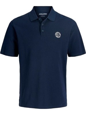 Jack & Jones Jjallıance Polo Ss Ln Erkek T-Shirt 12288108 Navy Blazer