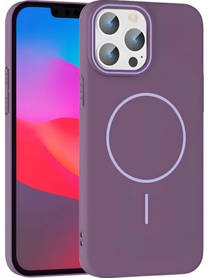 LTG Nova Iphone 15 Broş Magsafe Kapak - Mor
