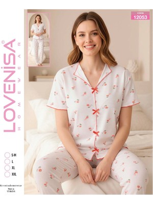 Lovenisa 12053 Kadın Kaşkorse Düğmeli Pijama Takımı