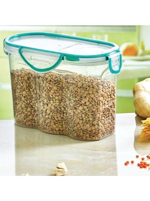 Senka Mey Ithalat® Kilitli Kapaklı Contalı Hava,su Sıvı Geçirmez 1,7 Litre Erzak Saklama KABI-SA585