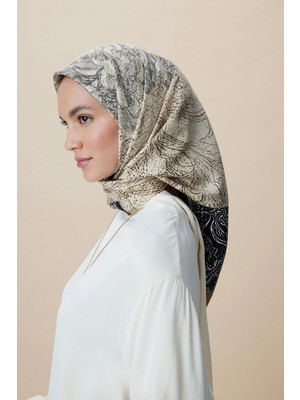Maisa Kün Mulberry Ipek Eşarp 90*90 cm - Haki