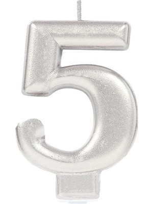 Ulugo 5 Rakam Mum Gümüş Renk