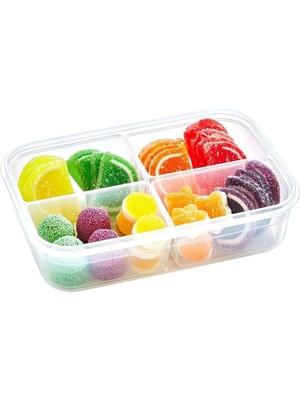 Senka Mey Ithalat® 4 Bölmeli Sızdırmaz Contalı Kilitli Kapaklı 1 Litre Erzak Saklama Kabı -LC520