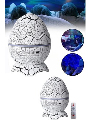 Senka Mey Ithalat® Yumurta Görünümlü Masa ve Gece Lambası Renk Değiştirebilen Projektör