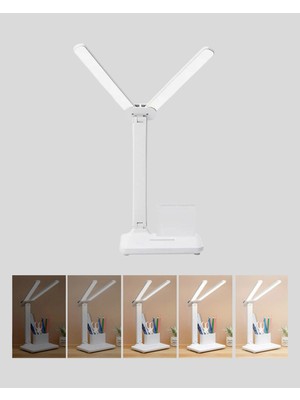 Senka Mey Ithalat® LED Işıklı Masa Lambası – Göz Yormayan, Kısılabilir ve Esnek Başlıklı