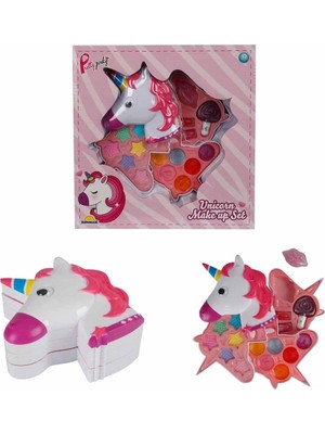 Senka Mey Ithalat® Unicorn Şekilli 3 Katlı Makyaj Güzellik Seti