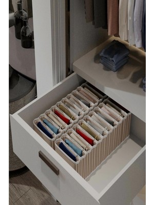 SHC4200 11 Bölmeli Dolap Çekmece Içi Düzenleyici Akordiyon Organizer M-00500 (1 Adet)