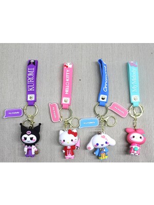 SHC4200 Silikon Kuromi, Hello Kitty, My Melody Anahtarlık