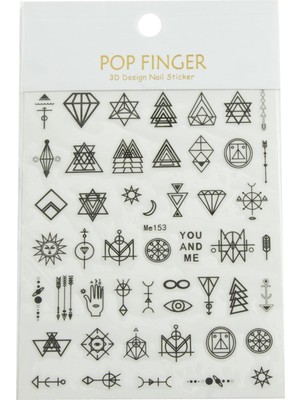 SHC4200 Geometri Tattoo Dövme Sticker