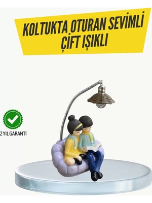 SHC4200 Okuyan Çift Figürlü Dekoratif Gece Lambası Hediye Seçeneği