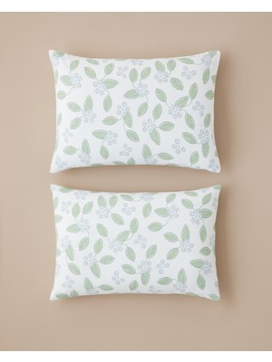 English Home Autumn Whisper Kolay Ütülenir 2'li Yastık Kılıfı 50X70 cm Yeşil