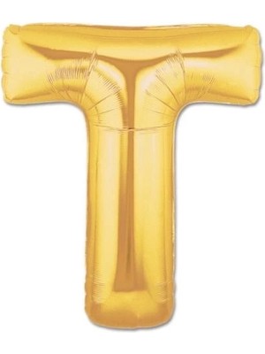 Ulugo T Harf Folyo Balon Altın Renk  40 Inç