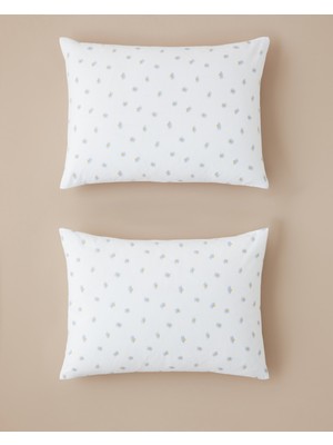 English Home Soft Daisy Kolay Ütülenir 2'li Yastık Kılıfı 50x70 cm Mavi