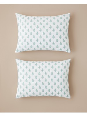 English Home Green Harmony Kolay Ütülenir 2'li Yastık Kılıfı 50X70 cm Yeşil