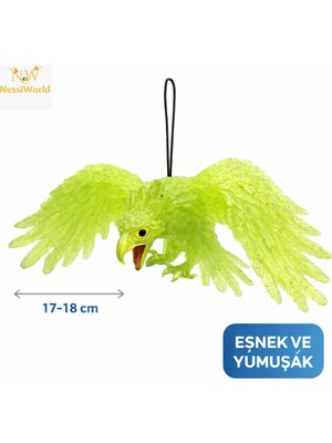 Senka Mey Ithalat® Asılabilir Lateks Kartal Dekor Süsü Yeşil 17-18 cm